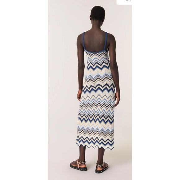 Maje Crochet Knit Maxi Dress - Picture 4 of 10